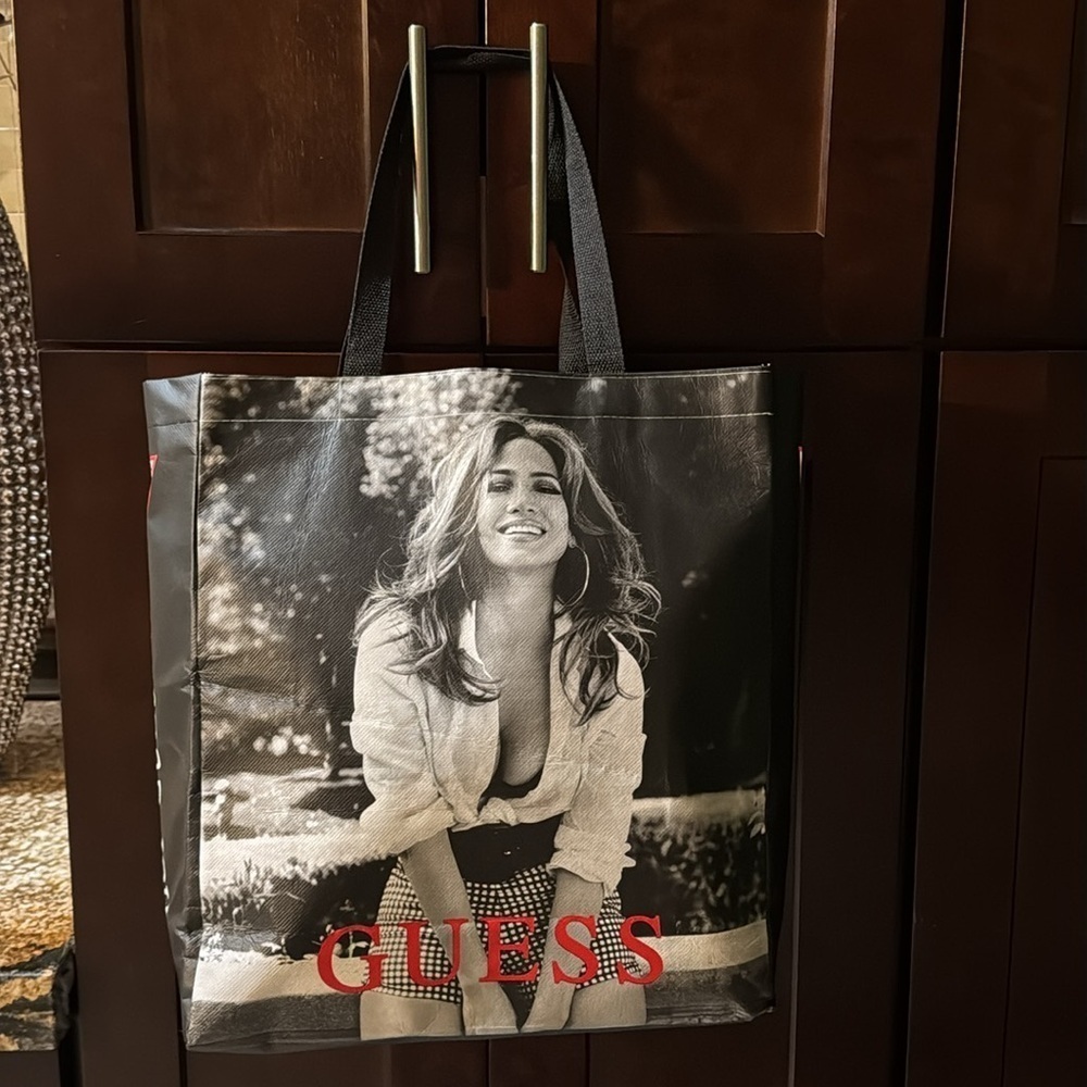 GUESS Black and White Tote Bag - Picture 8 of 10